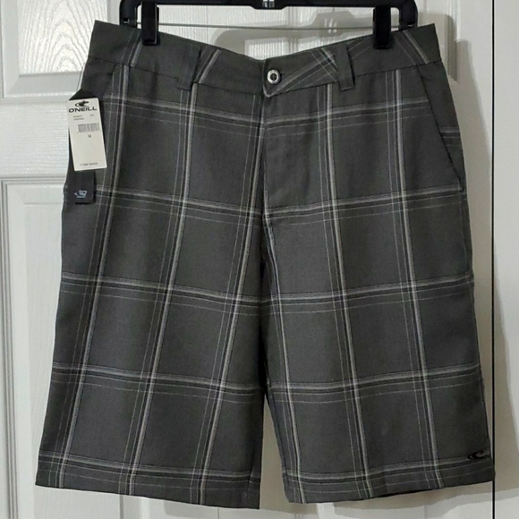 O'Neill Other - 32 Waist NWT O'neill Gray Plaid Shorts
